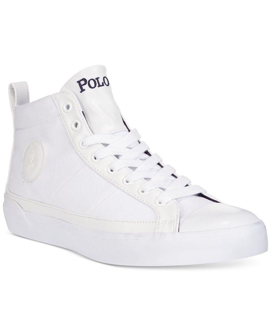 Polo Ralph Lauren Clarke Canvas Sneakers in White for Men Lyst